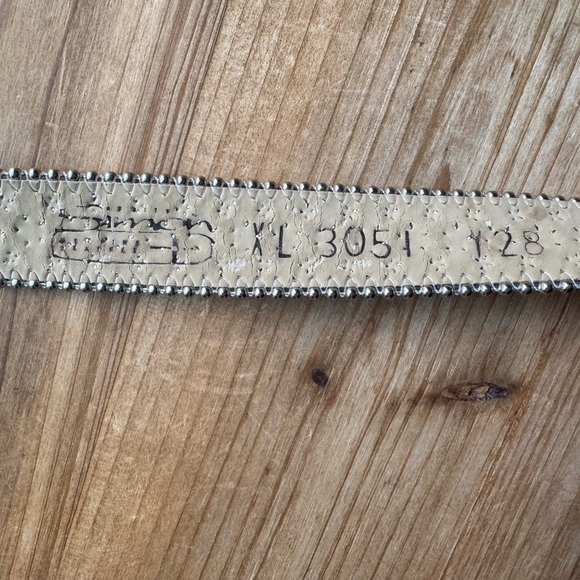 BB SIMON Authentic Designer Italian Leather Swarovski Crystal Western Belt L XL - Picture 9 of 11